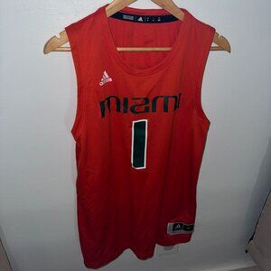 Adidas University of Miami #1 Authentic Tank Jersey